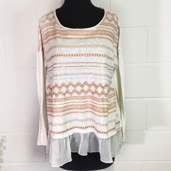 Sundance Catalog Women's Size Small Boho Peplum Sh - Picture 1 of 7